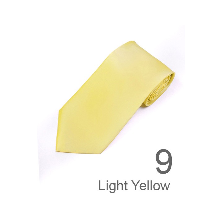 SY-SS-13019-SST-Light Yellow-SolidSilkTie-Retail$14.98