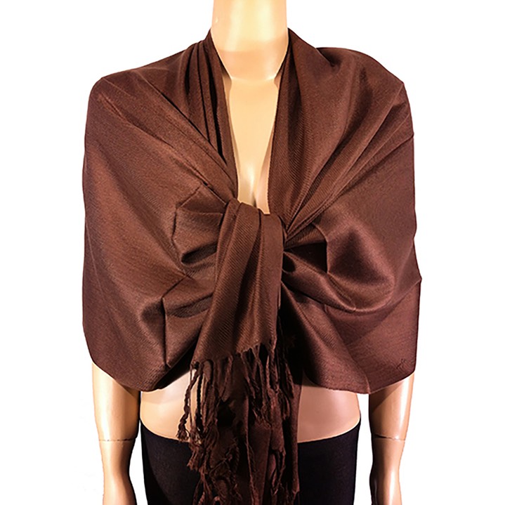 HF-SZP-2-10-CoffeeBrown-SolidPashminaScarf-72x26-Retail$7.32