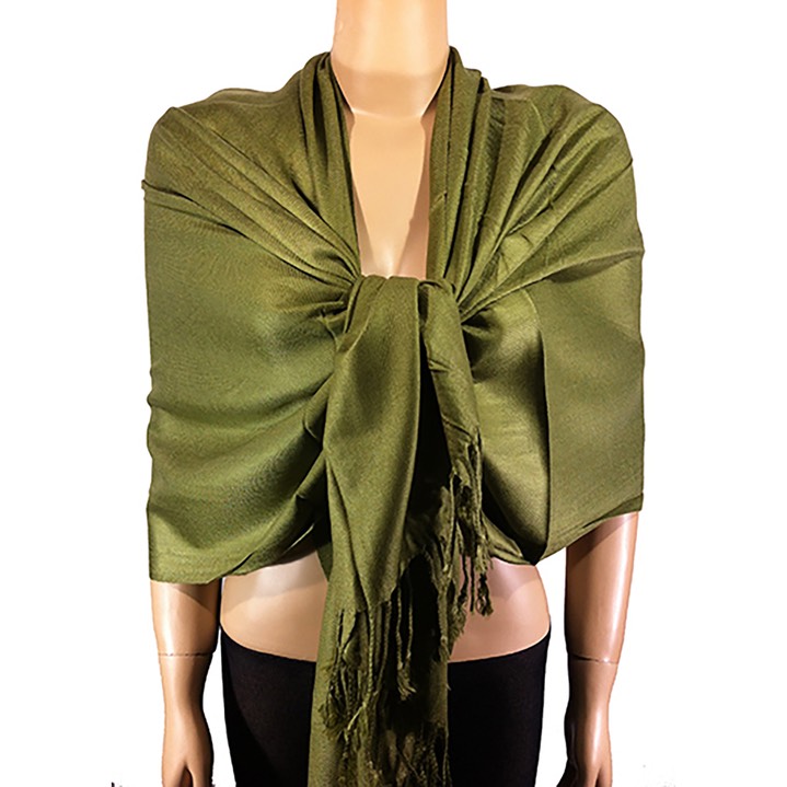 HF-SZP-2-11-ArmyGreen-SolidPashminaScarf-72x26-Retail$7.32