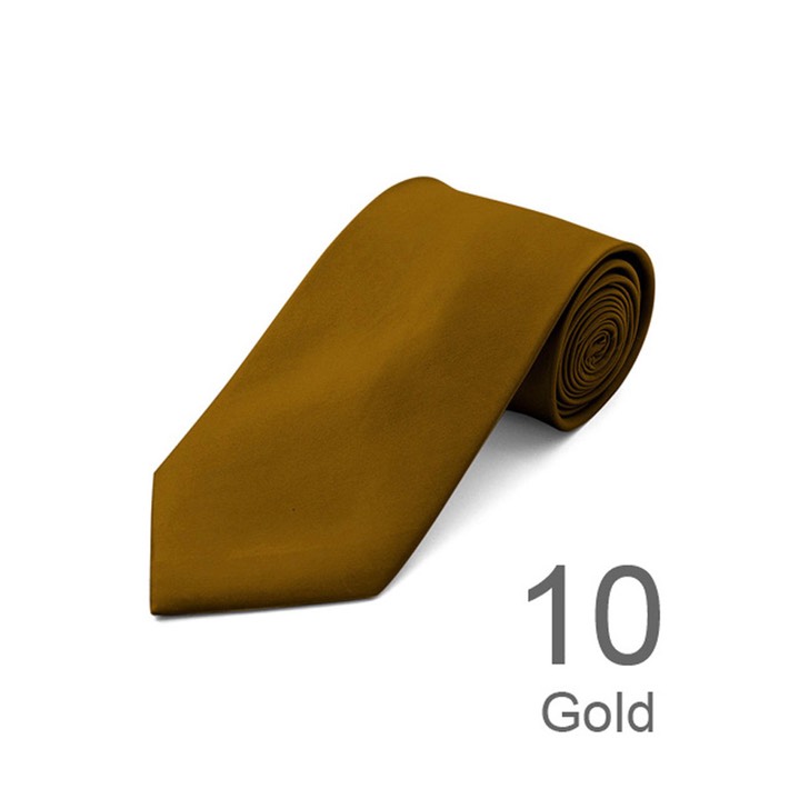 SY-ACSY-10-SPT-Gold-SolidPolyesterTie-57X3.25-Retail$7.48