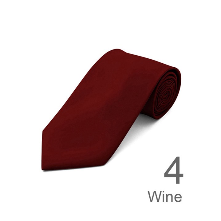 SY-ACSY-4-SPT-Wine-SolidPolyesterTie-57X3.25-Retail$7.48