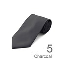 SY-ACSY-5-SPT-Charcoal-SolidPolyesterTie-57X3.25-Retail$7.48