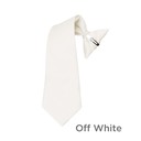 SY-BSC-33012-OffWhite-Boy'sPolyesterClipOnSolidTie-8in,11in,17in-Retail$8.32
