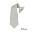 SY-BSC-33013-Silver-Boy'sPolyesterClipOnSolidTie-8in,11in,17in-Retail$8.32