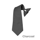 SY-BSC-33014-Charcoal-Boy'sPolyesterClipOnSolidTie-8in,11in,17in-Retail$8.32
