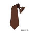SY-BSC-33020-Brown-Boy'sPolyesterClipOnSolidTie-8in,11in,17in-Retail$8.32