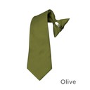 SY-BSC-33031-Olive-Boy'sPolyesterClipOnSolidTie-8in,11in,17in-Retail$8.32