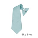 SY-BSC-33033-SkyBlue-Boy'sPolyesterClipOnSolidTie-8in,11in,17in-Retail$8.32