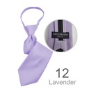 SY-BSZ-1000-12-Lavender-PolyesterBoy'sSatinSolidZipperTies-Retail$9.98