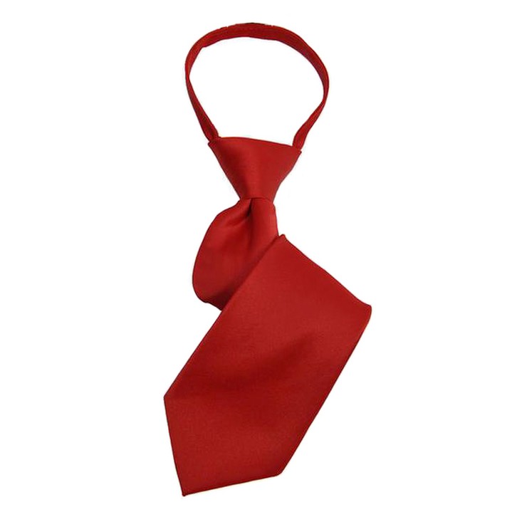 SY-BSZ-1000-21-Dark Red-PolyesterBoy'sSatinSolidZipperTies-Retail$9.98