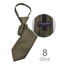 SY-BSZ-1000-8-Olive-PolyesterBoy'sSatinSolidZipperTies-Retail$9.98