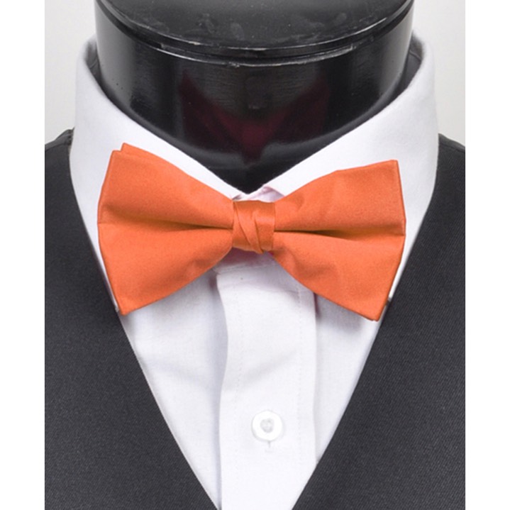 SY-BT-13030-Orange-Men'sBowTies2.5'PolySatinBanded-Retail$5.82