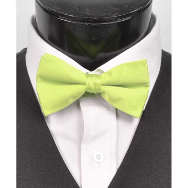 SY-BT-13043-Lime-Men'sBowTies2.5'PolySatinBanded-Retail$5.82