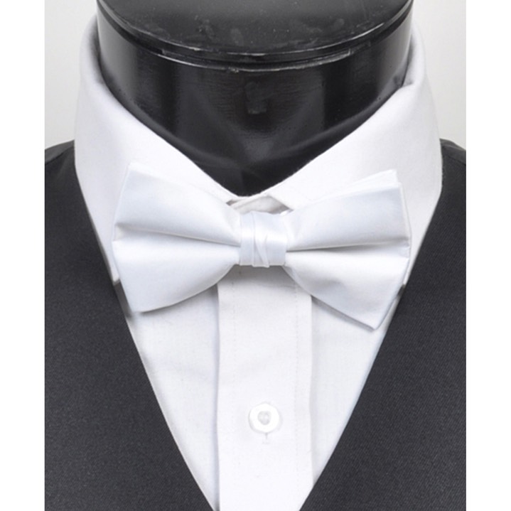 SY-BTC-17022-Off-WhiteMen's2.5'PolySatinBandedClipOnBowTies-Retail$5.82