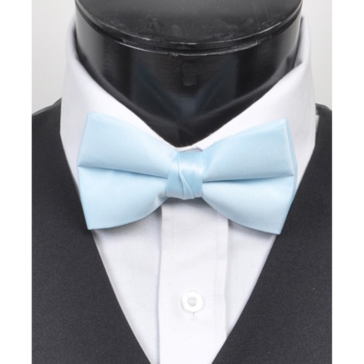 SY-BTC-17026-Sky-BlueMen's2.5'PolySatinBandedClipOnBowTies-Retail$5.82