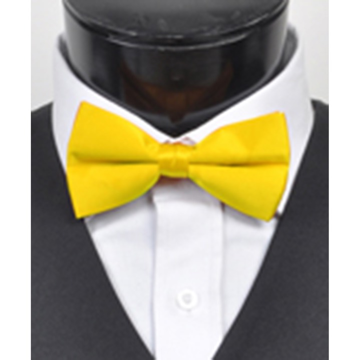 SY-BTC-17041-Yellow-Men's2.5'PolySatinBandedClipOnBowTies-Retail$5.82