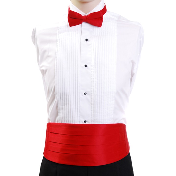 SY-CBT-130101-Red-Men'sPolySatinBowTieandCummerbundSet-Retail$16.65