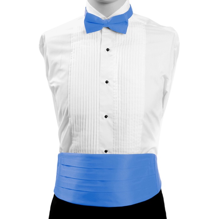 SY-CBT-130106-LtBl-Men'sPolySatinBowTieandCummerbundSet-Retail$16.65