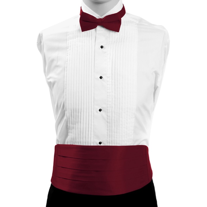 SY-CBT-130113-Wine-Men'sPolySatinBowTieandCummerbundSet-Retail$16.65