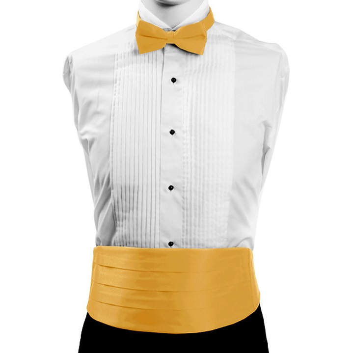 SY-CBT-130120-Gold-Men'sPolySatinBowTieandCummerbundSet-Retail$16.65