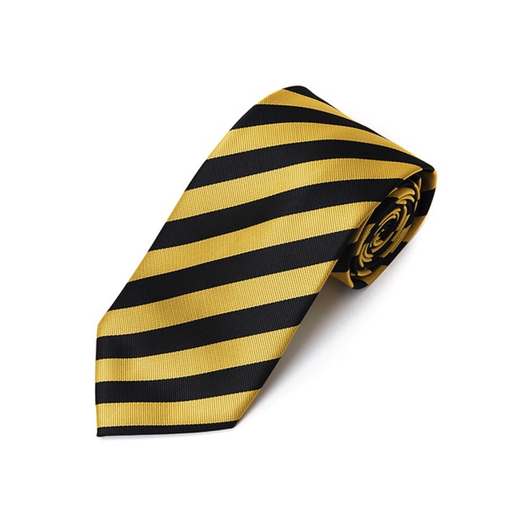 SY-PWC-240-01-Black&Gold-MicrofiberPolyWovenCollegeTie-Retail$9.65