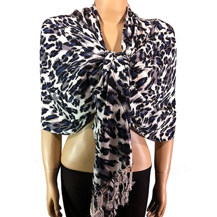 HF-APP-24-5-blue-AnimalPrintPashmina-68X26-Retail$9.65