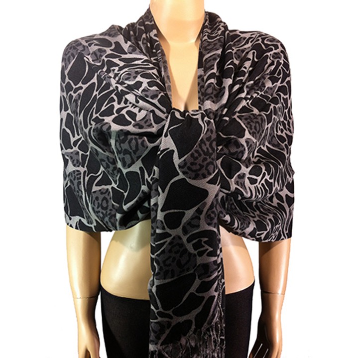 HF-APP-82-8-grey-black-AnimalPrintPashmina-68X26-Retail$9.65
