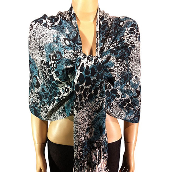 HF-APP-83-5-teal-black-AnimalPrintPashmina-68X26-Retail$9.65