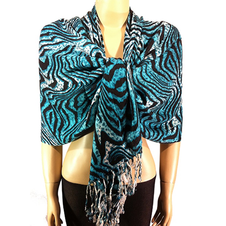 HF-APP-84-5-blue-black-AnimalPrintPashmina-68X26-Retail$9.65