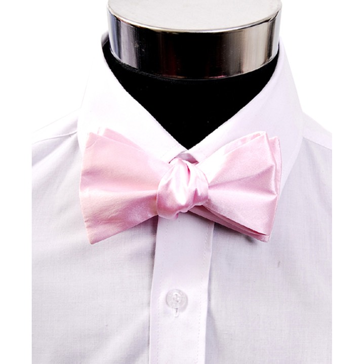 SY-SSB-16014-Pink-Men'sBowTiesSatinSilkSolidColorFreestyle-Retail$16.32